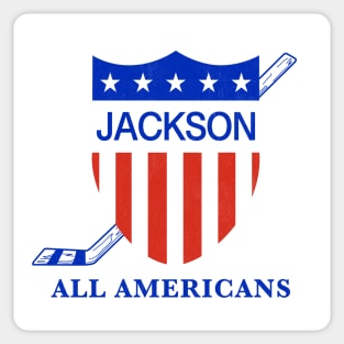 Defunct Jackson All-Americans Hockey 1986 Sticker